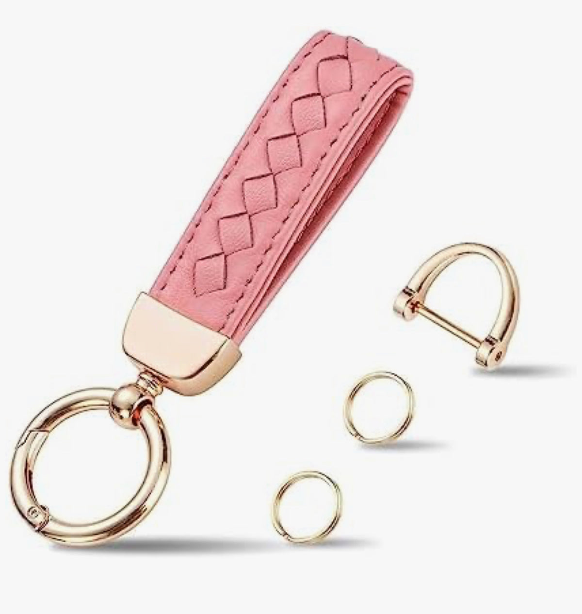 Leather car keychain