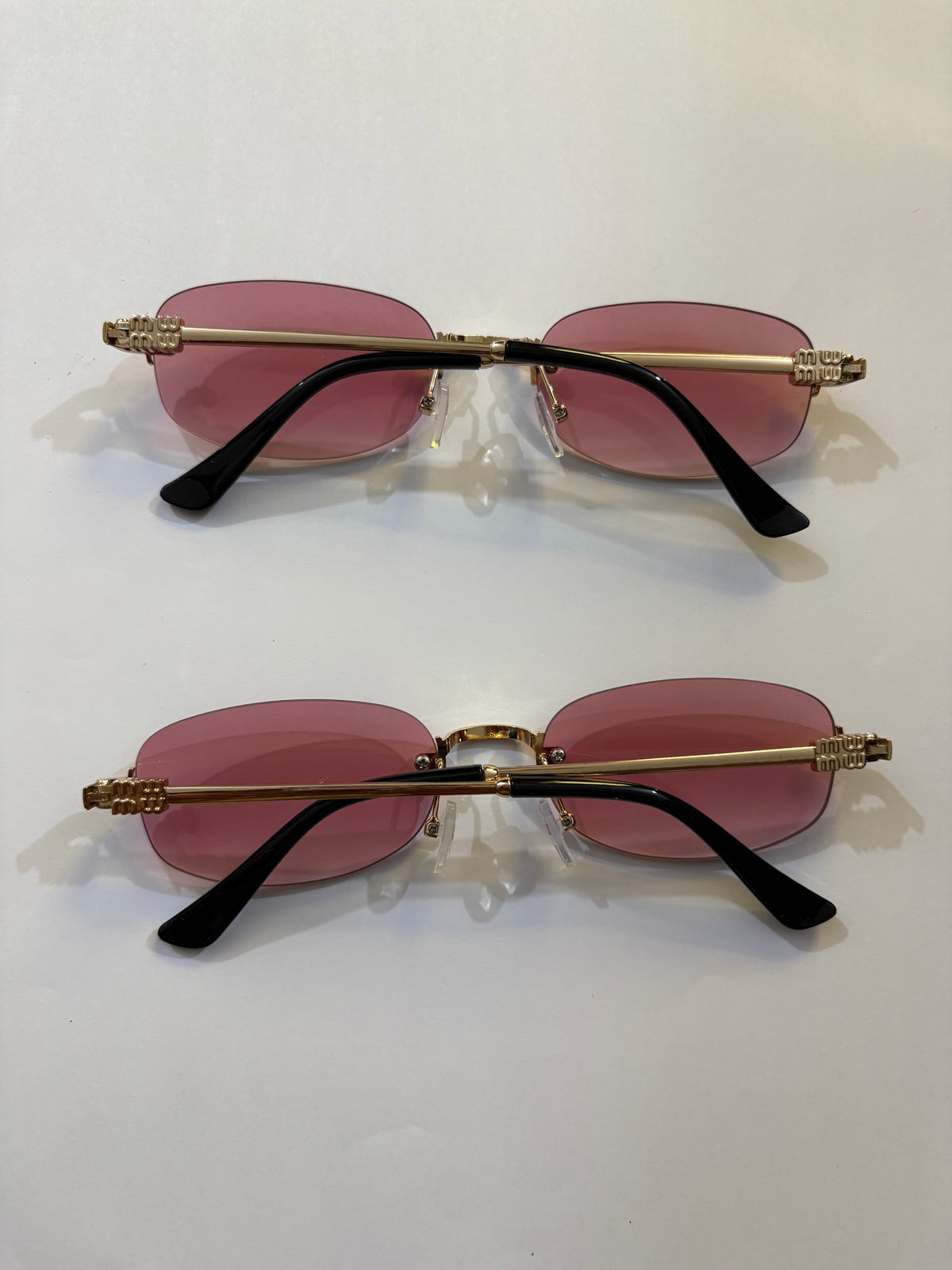 Rectangular Miu Miu Sunglasses (Pink)