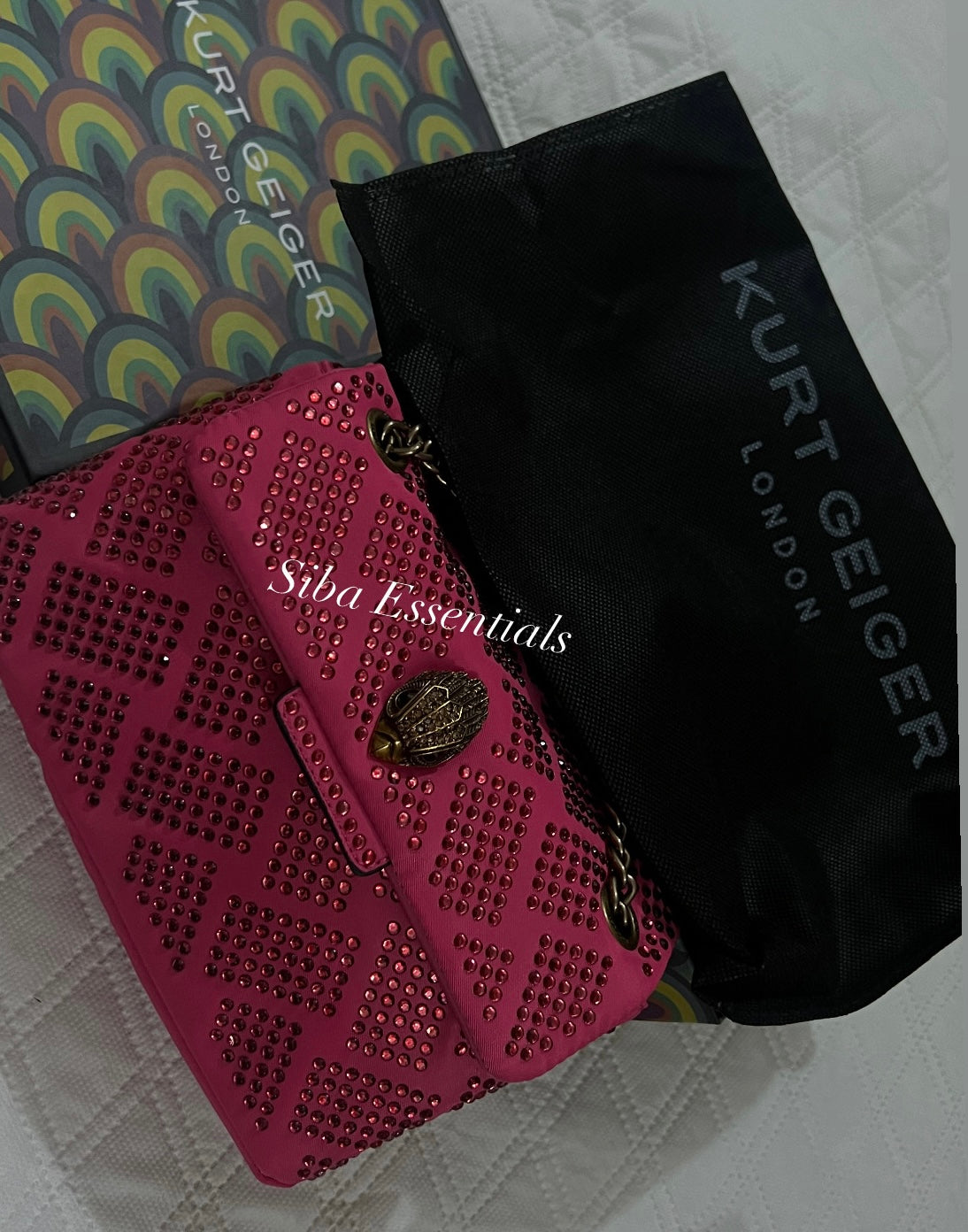 Kurt gieger Mini Kensington Embellished Fabric Convertible Crossbody Bag