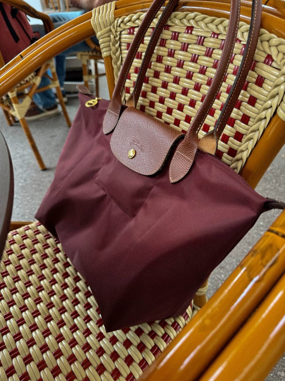 LONG CHAMP TOTE (BURGUNDY )