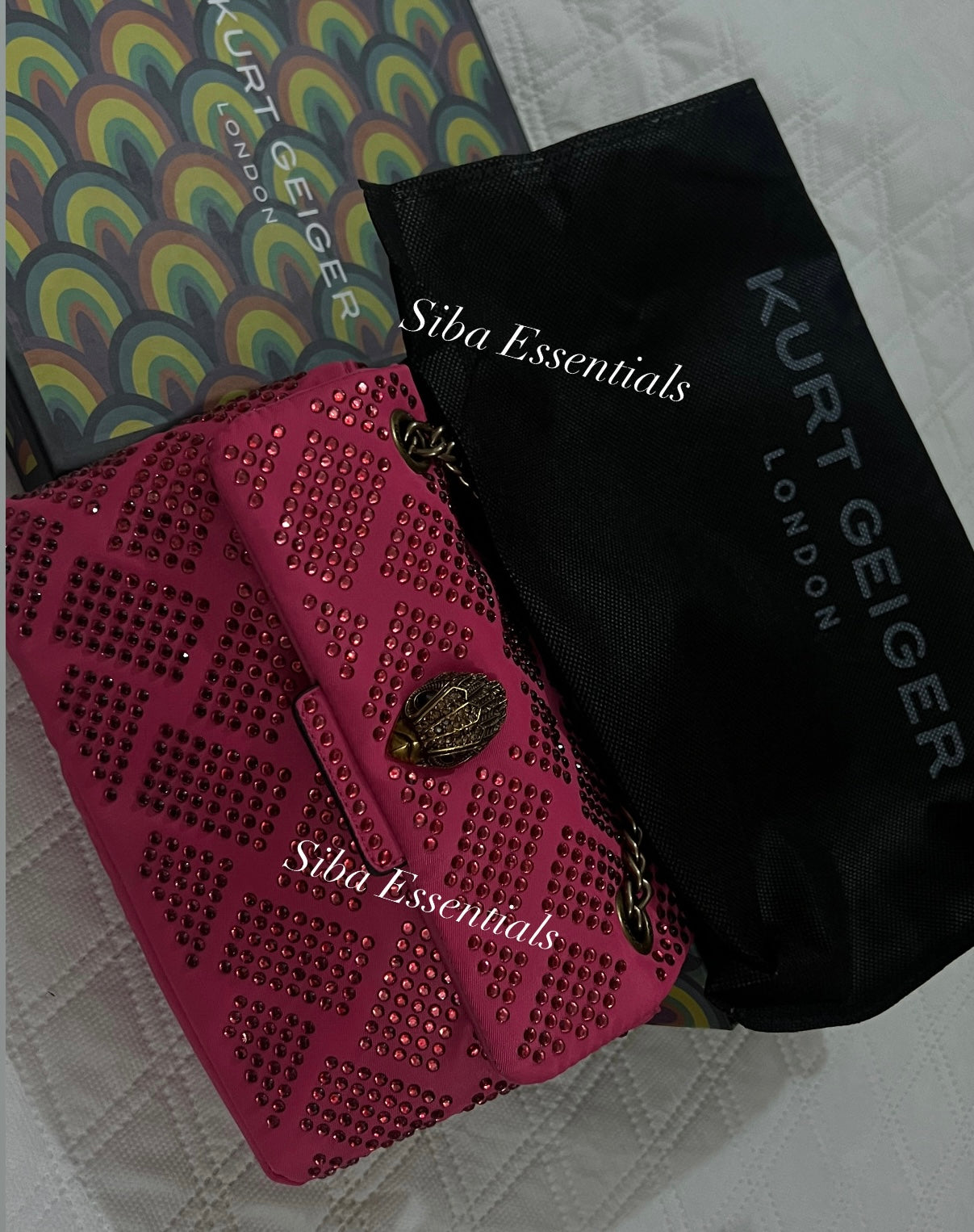Kurt gieger Mini Kensington Embellished Fabric Convertible Crossbody Bag