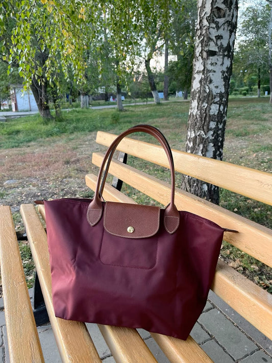 LONG CHAMP TOTE (BURGUNDY )