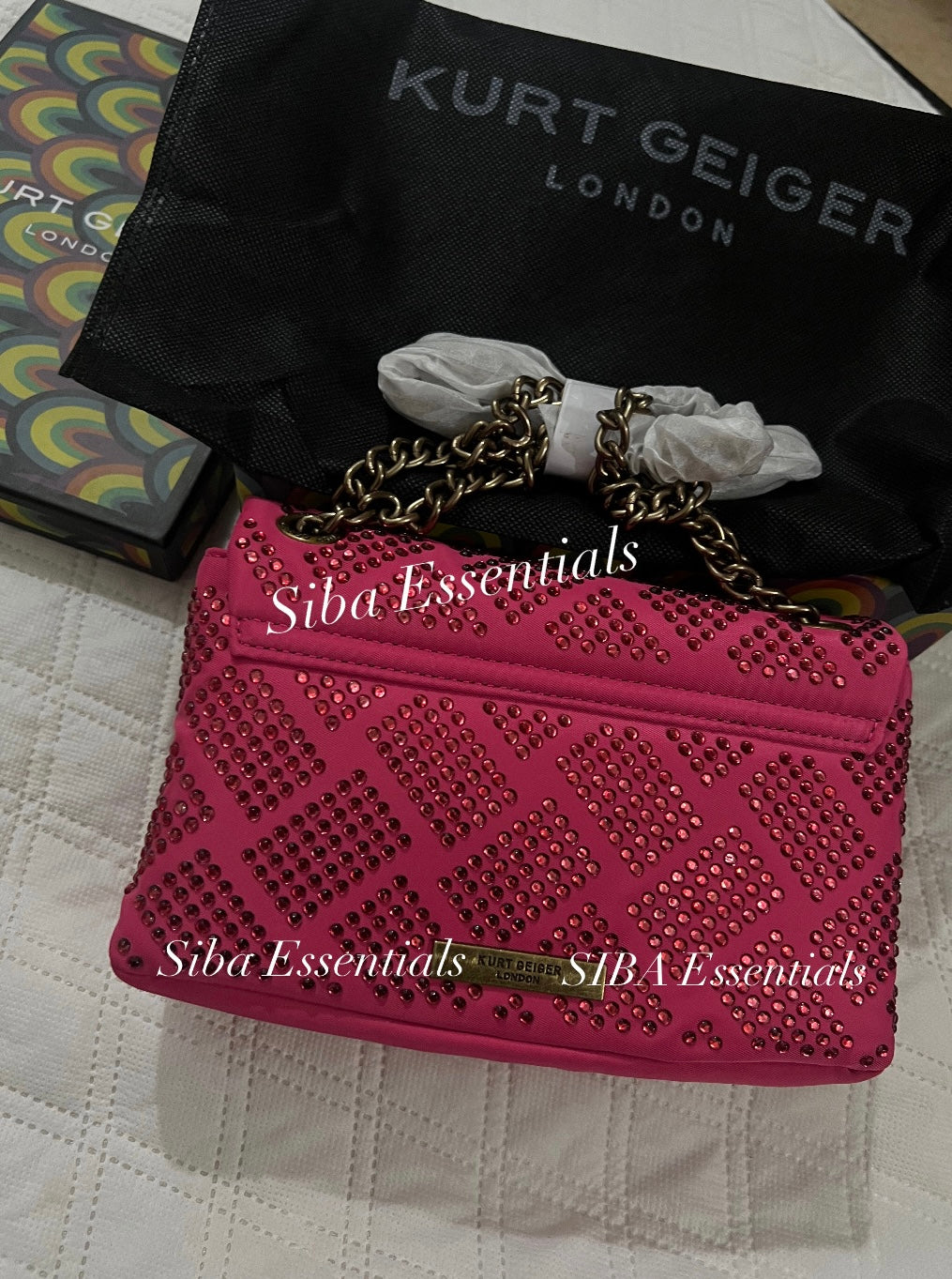 Kurt gieger Mini Kensington Embellished Fabric Convertible Crossbody Bag